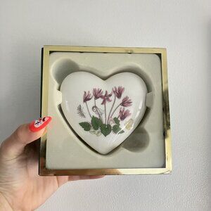 New Portmeirion Botanic Garden Heart Trinket Jewelry Treasure Box Mini Gift